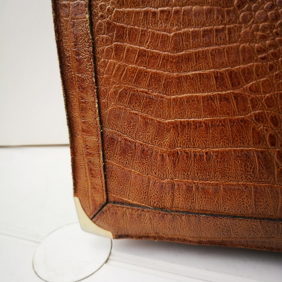 ANTIQUE CROCO HANDBAG - Picture 4 of 6